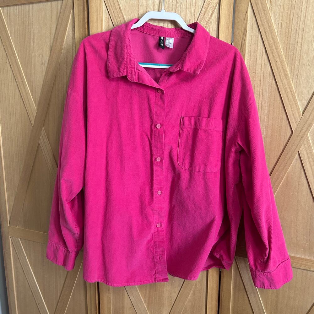 Hot Pink Cordouroy Shirt